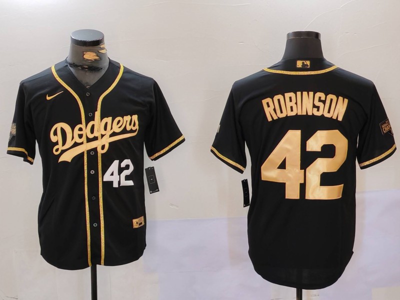 Men Los Angeles Dodgers #42 Robinson Black Game 2024 Nike MLB Jersey style 9124->indianapolis colts->NFL Jersey